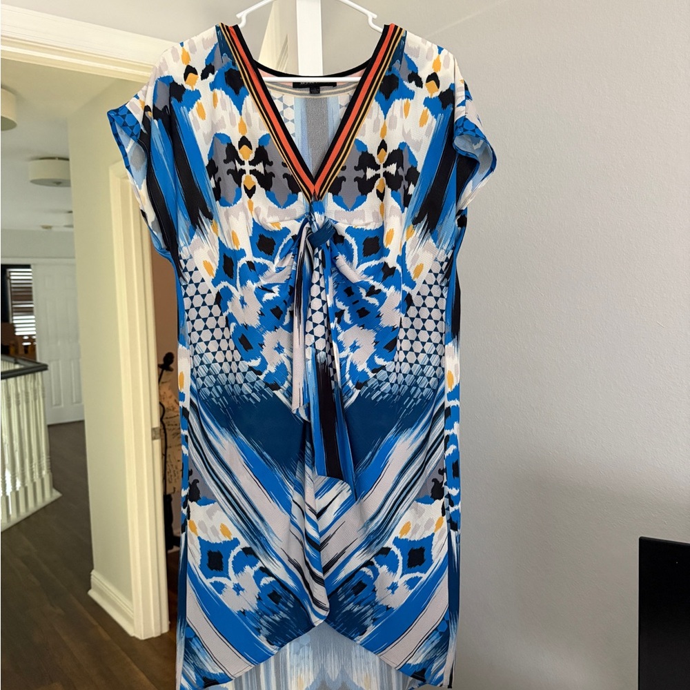 Jealous Tomato Blue and Black Patterned Dress